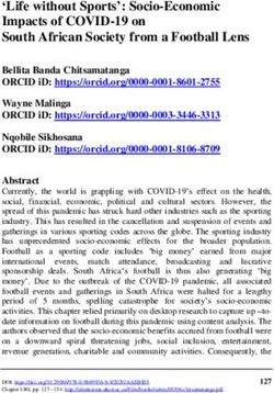 Life without Sports': Socio-Economic Impacts of COVID-19 on South African Society from a Football Lens
