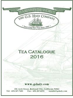 Tea Revives The World. The G.S. Haly Company Tea Catalogue 2016.
