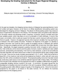 Developing the Grading Instrument for the Super Regional Shopping Centres in Malaysia - inspen