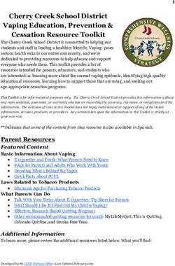 Cherry Creek School District Vaping Education, Prevention & Cessation Resource Toolkit