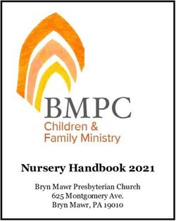 Nursery Handbook 2021 - Bryn Mawr Presbyterian Church 625 Montgomery Ave. Bryn Mawr, PA 19010