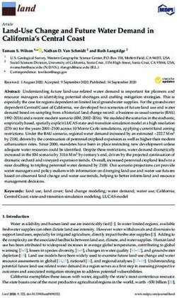 Land-Use Change and Future Water Demand in California's Central Coast - MDPI