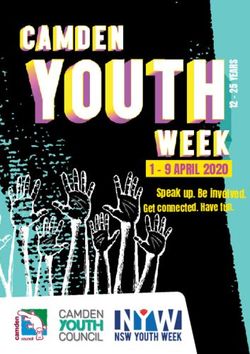 1 9 APRIL 2020 Speak up. Be involved - Camden Council