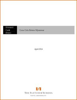 STUDENT CASE STUDY Coca-Cola Enters Myanmar April 2014