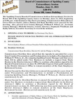 Board of Commissioners of Spalding County Extraordinary Session Monday, June 21, 2021 - 6:00 PM