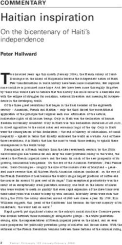 Haitian inspiration COMMENTARY