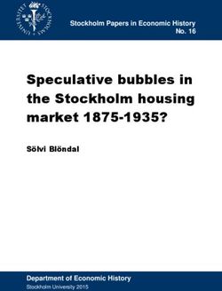 Stockholm Papers in Economic History No. 16 - Speculative bubbles in the Stockholm housing market 1875-1935?