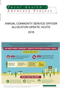 ANNUAL COMMUNITY SERVICE OFFICER ALLOCATION UPDATE 'ACUTE' 2018