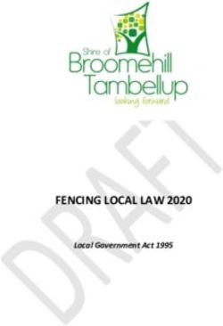 FENCING LOCAL LAW 2020 - Local Government Act 1995 - Shire of Broomehill-Tambellup