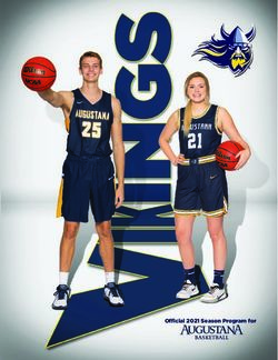 Official 2021 Season Program for - Augustana University Athletics