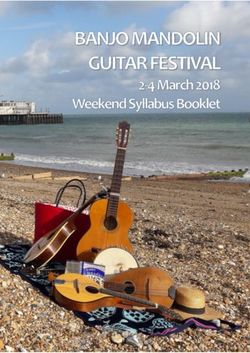 BANJO MANDOLIN GUITAR FESTIVAL - 2-4 MARCH 2018 WEEKEND SYLLABUS BOOKLET - 1 BANJOMANDOLINGUITARFEDERATIONFESTIVAL2018-WORTHING