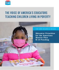 THE VOICE OF AMERICA'S EDUCATORS TEACHING CHILDREN LIVING IN POVERTY - Educator Priorities for the American Rescue Plan K-12 Funding