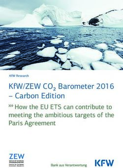 KFW/ZEW CO BAROMETER 2016 - CARBON EDITION - HOW THE EU ETS CAN CONTRIBUTE TO MEETING THE AMBITIOUS TARGETS OF THE PARIS AGREEMENT