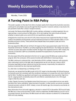 Weekly Economic Outlook - Bank of Melbourne