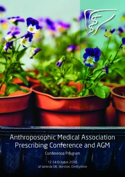 Anthroposophic Medical Association Prescribing Conference and AGM - Conference Program