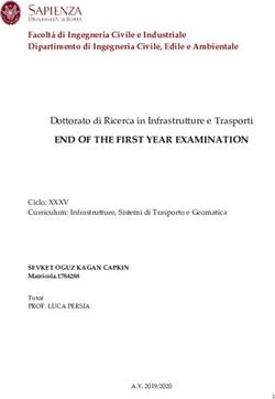 END OF THE FIRST YEAR EXAMINATION - Dottorato di Ricerca in Infrastrutture e Trasporti - Server Web del Dottorato di Ricerca ...