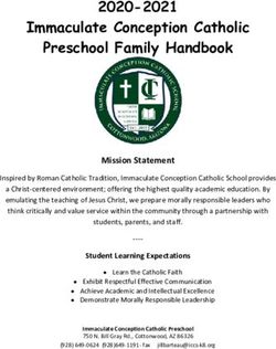 Immaculate Conception Catholic Preschool Family Handbook