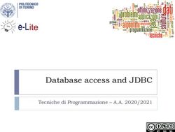 Database access and JDBC - Tecniche di Programmazione - A.A. 2020/2021 - Introduzione al corso