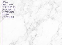 IT'S A BEAUTIFUL THING WHEN A CAREER & A PASSION COME TOGETHER