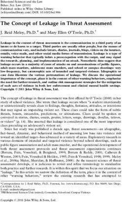 The Concept of Leakage in Threat Assessment - hecma