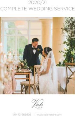COMPLETE WEDDING SERVICE 2020/21 - 01443 665803 | www.valeresort.com - Vale Resort
