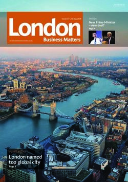 London named top global city - New Prime Minister - new deal? INSIDE