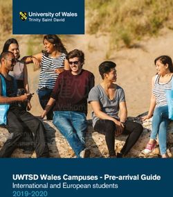 UWTSD Wales Campuses - Pre-arrival Guide International and European students 2019-2020 - Camosun College