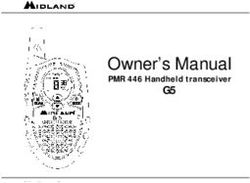 Owner's Manual G5 PMR 446 Handheld transceiver