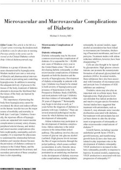 Microvascular and Macrovascular Complications of Diabetes