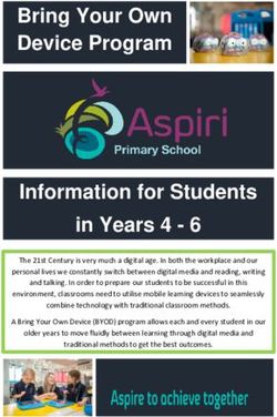 Bring Your Own Device Program - Information for Students in Years 4 - Aspiri Primary School