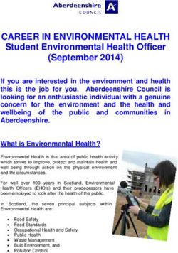 CAREER IN ENVIRONMENTAL HEALTH - Student Environmental Health Officer (September 2014)
