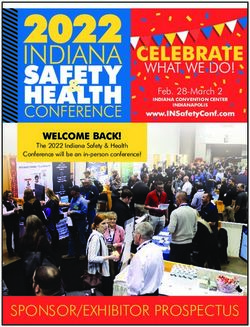 SPONSOR/EXHIBITOR PROSPECTUS - WELCOME BACK! The 2022 Indiana Safety & Health - Indiana Chamber