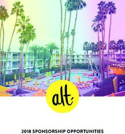 2018 SPONSORSHIP OPPORTUNITIES - Alt Summit