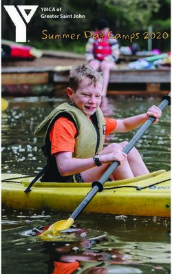 Summer Day Camps 2020 - YMCA of Greater Saint John