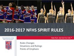 2016-2017 NFHS SPIRIT RULES - Rules Changes Situations and Rulings Points of Emphasis