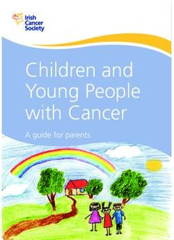 Children and Young People with Cancer - A guide for parents