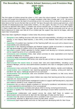 The Roundhay Way - Whole School Summary and Provision Map 2020-2021