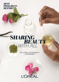 PROGRESS REPORT 2019 - THE L'ORÉAL SUSTAINABILITY COMMITMENT - L'Oréal Finance