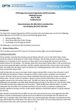 OPTN Organ Procurement Organization (OPO) Committee Meeting Summary May 19, 2021 Conference Call Diane Brockmeier, RN, BSN, MHA, Committee Chair ...