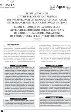 SPIRIT AND LIMITS OF THE EUROPEAN AND FRENCH (NEW?) APPROACH ON PRODUCTION CONTRACTS, INTERBRANCH AND PRODUCERS ORGANISATIONS ESPRIT ET LIMITES DE ...