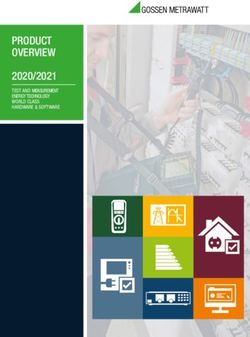 PRODUCT OVERVIEW 2020/2021 - TEST AND MEASUREMENT ENERGY TECHNOLOGY WORLD CLASS HARDWARE & SOFTWARE