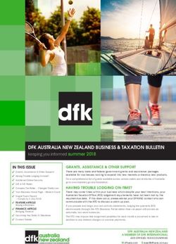 DFK AUSTRALIA NEW ZEALAND BUSINESS & TAXATION BULLETIN - DFK ANZ