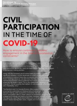 CIVIL PARTICIPATION COVID-19 - How to ensure continuous citizens' engagement in the time of Coronavirus constraints? - Coe