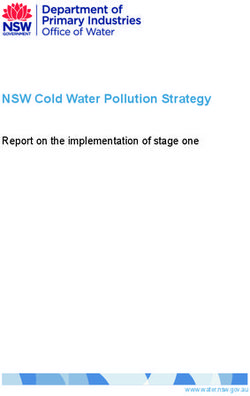 NSW Cold Water Pollution Strategy - Report on the implementation of stage one - www.water.nsw.gov.au