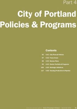 City of Portland Policies & Programs - Contents