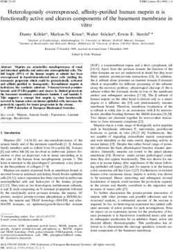Heterologously overexpressed, affnity-puri ed human meprin K is functionally active and cleaves components of the basement membrane in vitro