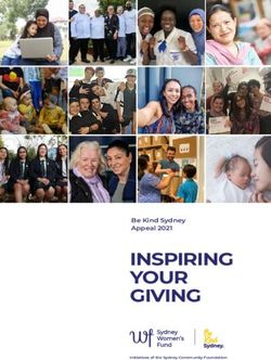 INSPIRING YOUR GIVING - Be Kind Sydney Appeal 2021