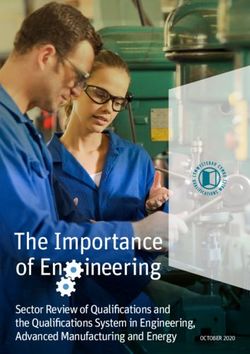 The Importance of En ineering - Sector Review of Qualifications and the Qualifications System in Engineering, Advanced Manufacturing and Energy