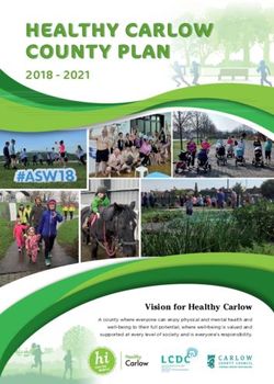 HEALTHY CARLOW COUNTY PLAN 2018 - 2021 - HSE
