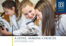 A LEVEL: MAKING CHOICES - SEPTEMBER 2022 - Benenden School